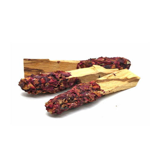 Dipped Red Sacred Rose Petal Palo Santo Pops