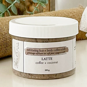 Latte exfoliating face + body scrub