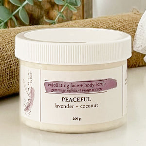 Peaceful  exfoliating face + body scrub