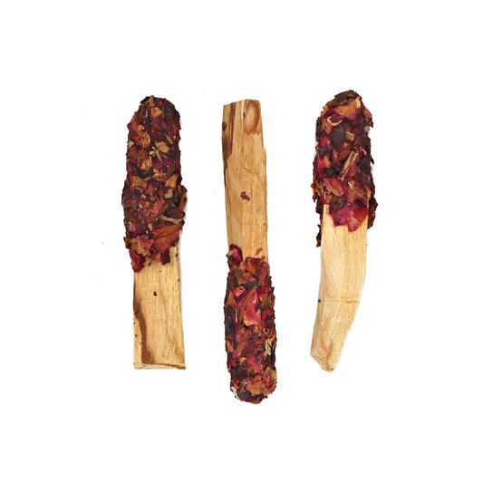 Dipped Red Sacred Rose Petal Palo Santo Pops